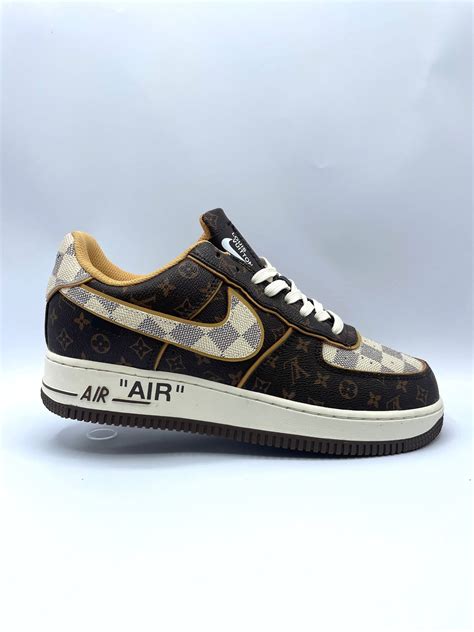 air force 1 low x lv monogram brown damier azur|lv air force 1.